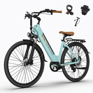 V80 Electric Bike, 1000W Motor 28MPH Ebike, 48V 13Ah Removeable Battery, 26'' City Cruiser Adult…