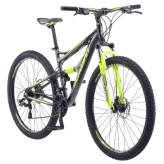 Traxion Mountain Bike for adults, 29 - Inch Wheels, Full Suspension, 24 - Speed Shimano Drivetrain…
