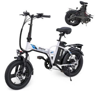 Gopina Electric Bike, 16" x 3.0 Fat Tire Electric Bike, Peak 500W Step Thru Electric Bicycle, 48V…