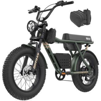 R7 Electric Bike for Adults, 750W Motor, 25mph, Max 45 - Mile Range, 20" Fat Tire, UL Certified, 48V…