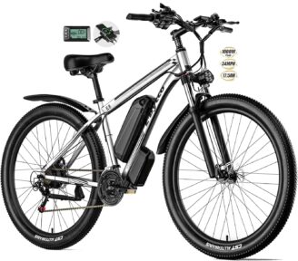 29Inch Electric Bike for Adults, 48V/17.5Ah Battery, Peak 1000W 70Miles Long Range Ebikes, All Terrain…