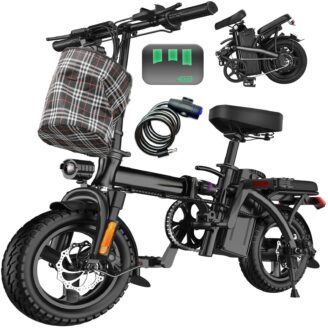 Electric Bike for Adults Teens, Folding E - Bike, Commuter City Foldable ebike with 560W Motor and 48V…