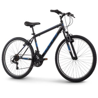 Stone Mountain Mens 26 Inch Mountain Bike, Matte Black Frame, 21 - Speed Shimano Twist Shifting, Front…