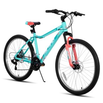 26 Inch Mountain Bike for Women, 18 Speeds Gear, Front Suspension Fork, Aluminum Frame MTB, Adult Ladies…